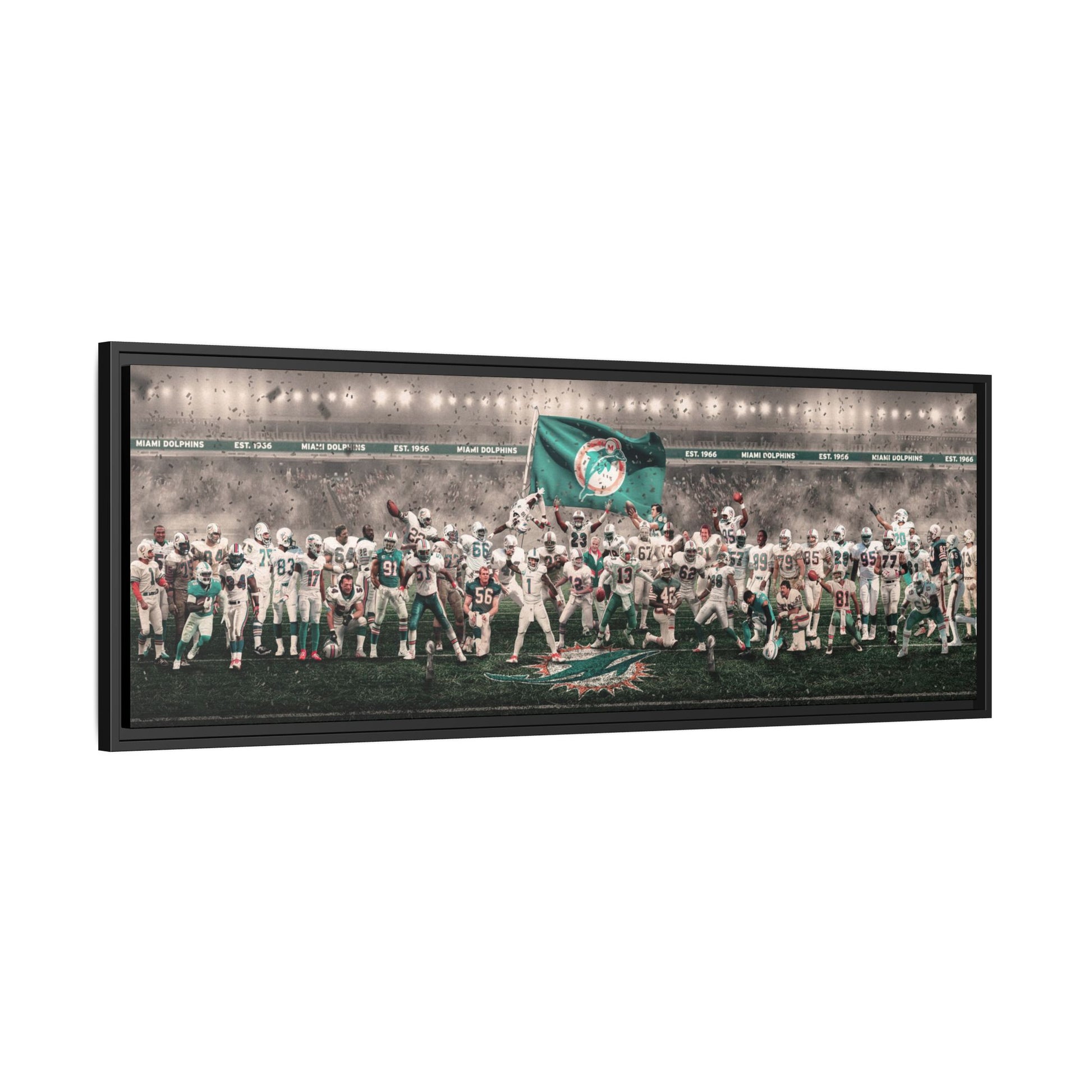 Dolphins | "Legends of the Past & Present" | FRAMED CANVAS