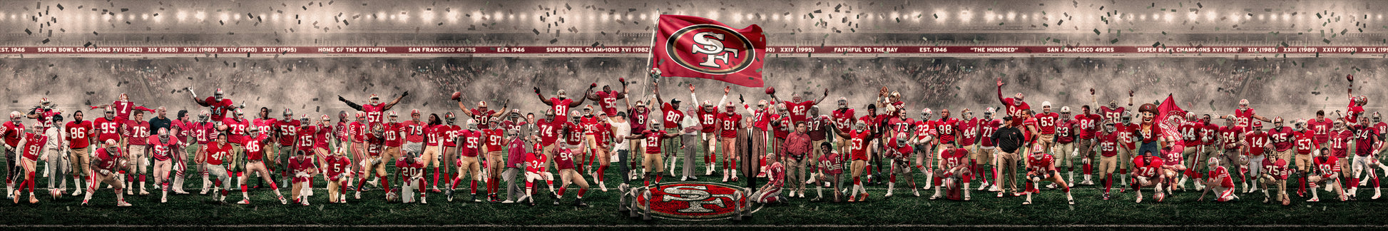 49ERS | "THE HUNDRED" | 6 FT LONG * 72"x12"