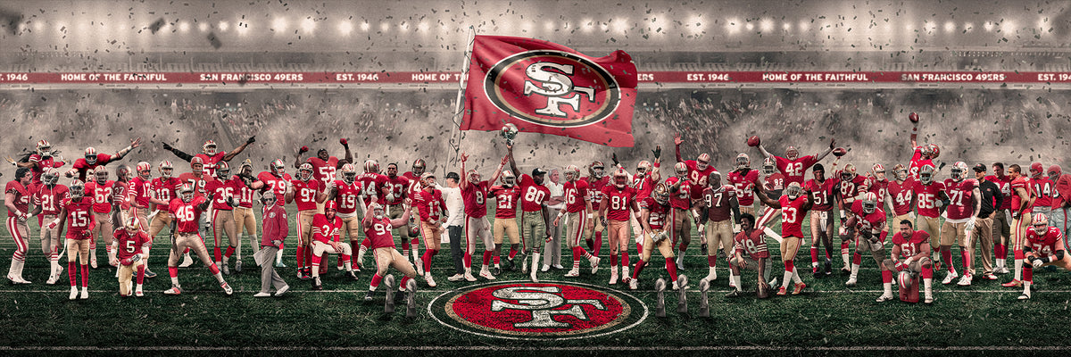 "Legends of the Past & Present" | San Francisco Football Edition | 3 FT LONG POSTER ( 36x12")