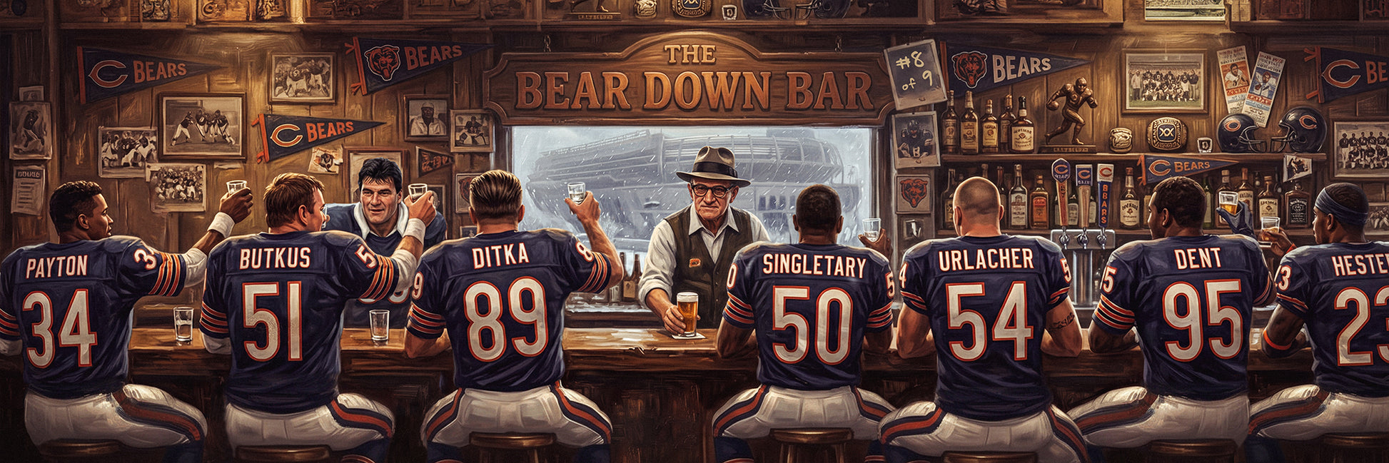 "THE BEAR DOWN BAR" | LIMITED EDITION /9 | FINE ART MATTE PRINT | 3 FT LONG * 36"x12"