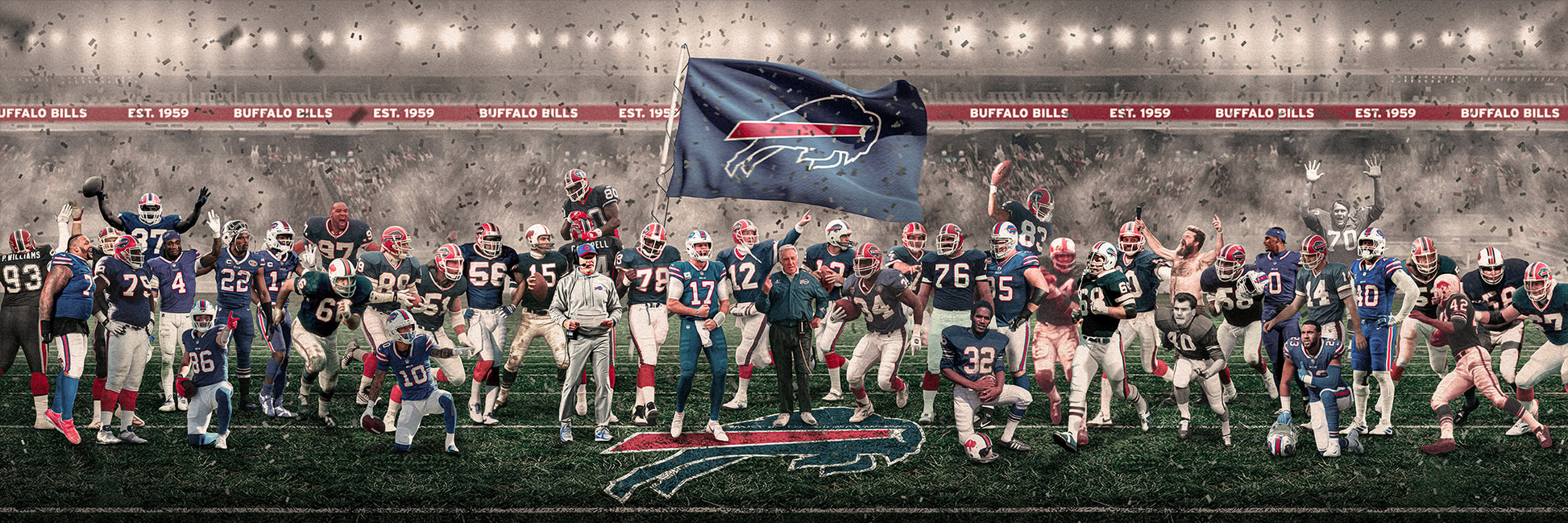 Bills | "Legends of the Past & Present" | FRAMED CANVAS