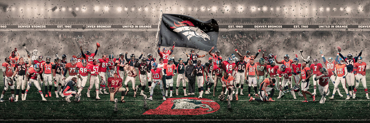 "Legends of the Past & Present" | Denver Football Edition | 3 FT LONG POSTER ( 36x12")