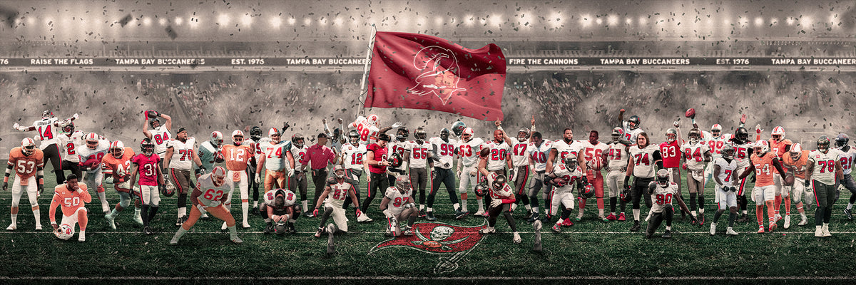 "Legends of the Past & Present" | Tampa Bay Football Edition | 3 FT LONG POSTER ( 36x12")