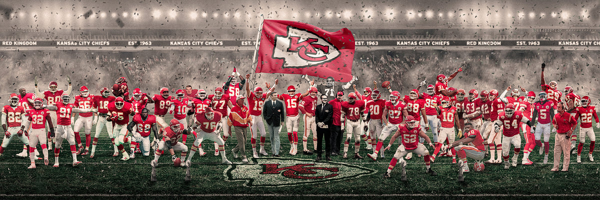 "Legends of the Past & Present" | Kansas City Footbal Edition | 3 FT LONG POSTER ( 36x12")
