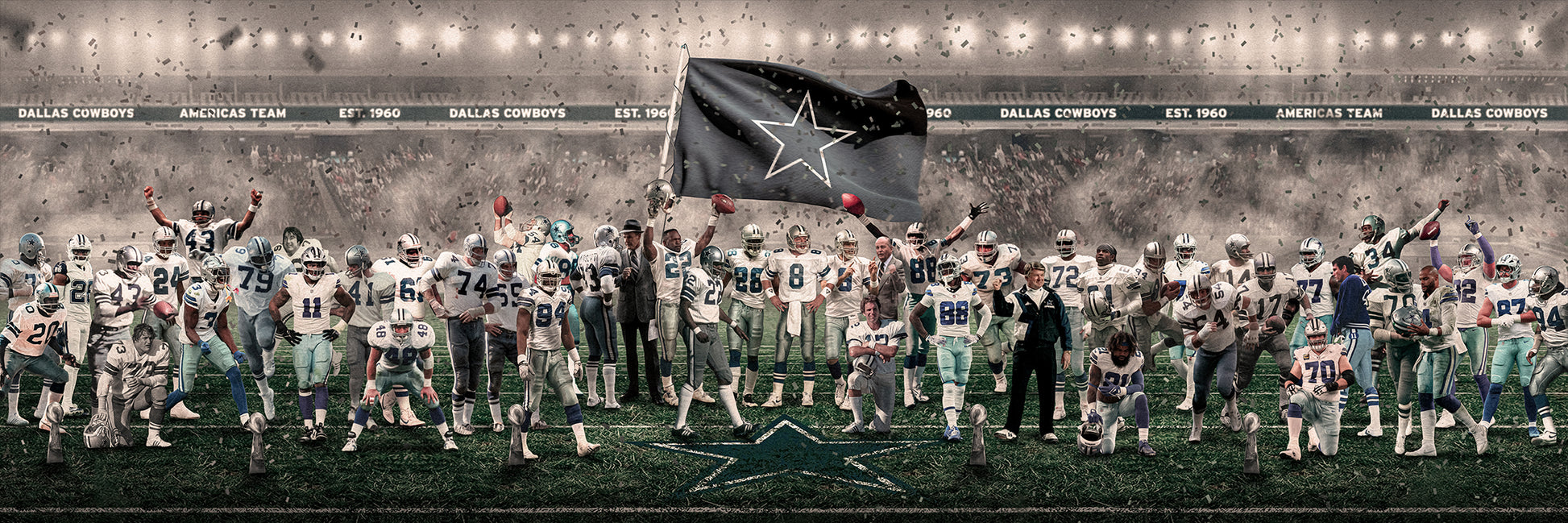 Cowboys | "Legends of the Past & Present" | FRAMED CANVAS