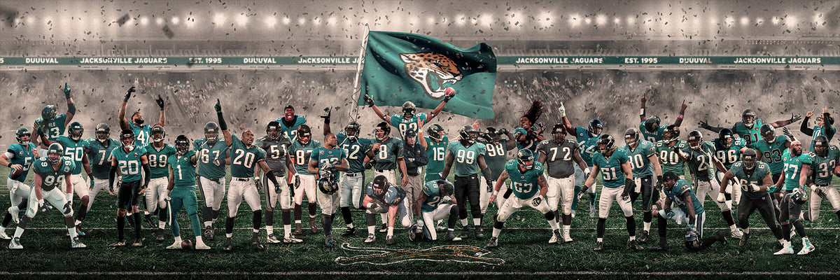 "Legends of the Past & Present" | Jacksonville Footbal Edition | 3 FT LONG POSTER ( 36x12")