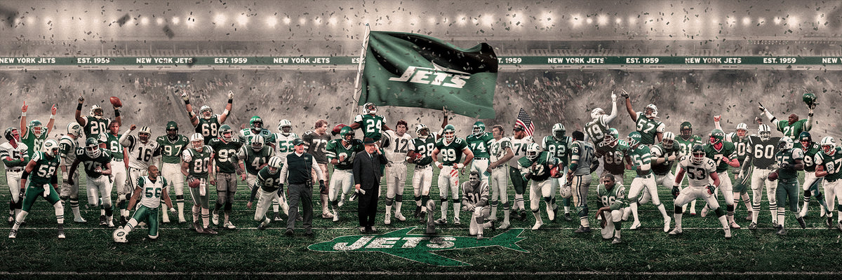 "Legends of the Past & Present" | New York Football NYJ Edition | 3 FT LONG ( 36x12")
