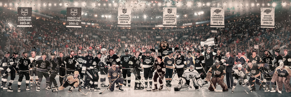 "Legends of the Past & Present" | Los Angeles Hockey Edition | 3 FT LONG POSTER ( 36x12")