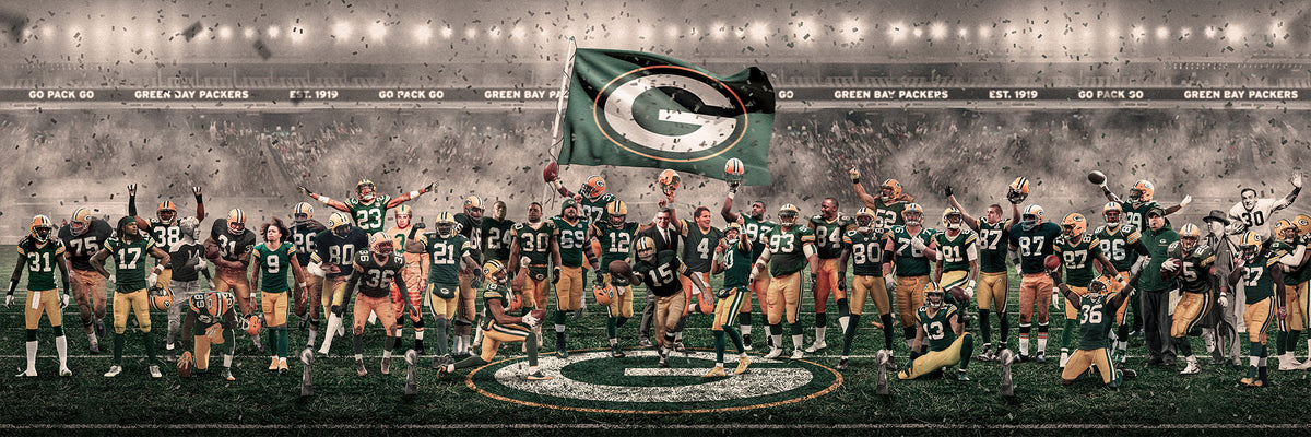 "Legends of the Past & Present" | Green Bay Football Edition | 3 FT LONG ( 36x12")