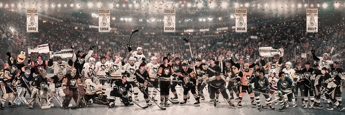 "Legends of the Past & Present" | Pittsburgh Hockey Edition | 3 FT LONG ( 36x12")