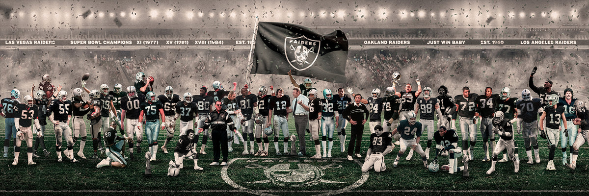 "Legends of the Past & Present" | Vegas Football Edition | 3 FT LONG POSTER ( 36x12")