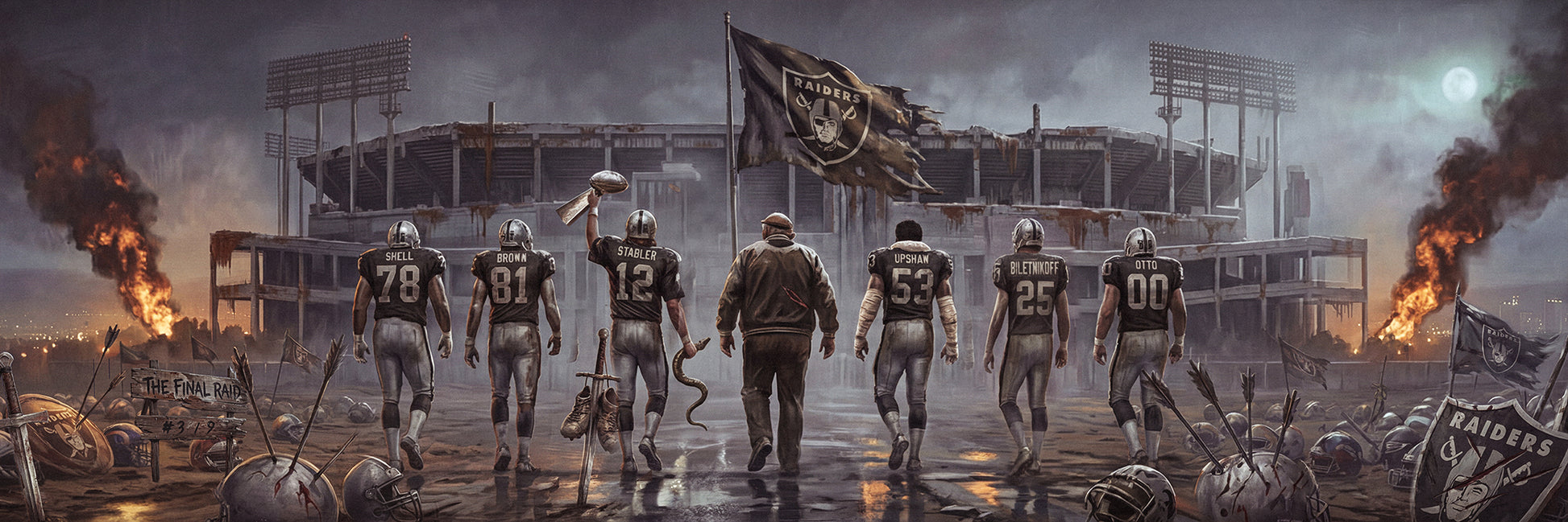 "THE FINAL RAID" | LIMITED EDITION /9 | FINE ART MATTE PRINT | 3 FT LONG * 36"x12"