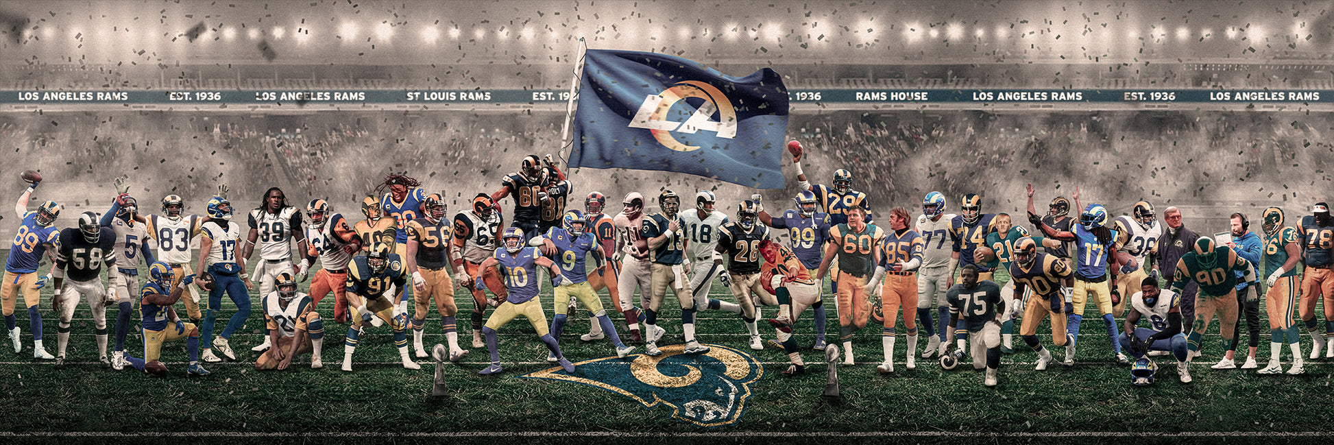 Rams | "Legends of the Past & Present" | FRAMED CANVAS