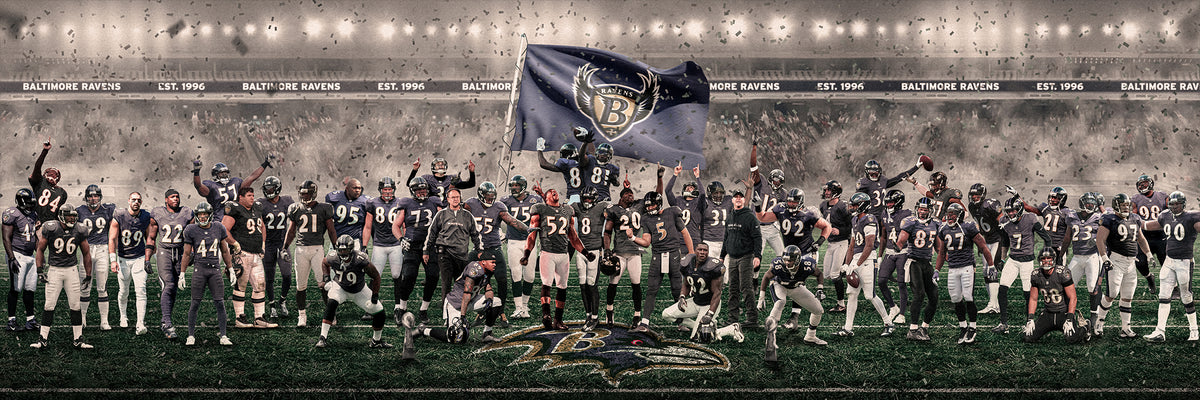 "Legends of the Past & Present" | Baltimore Football Edition | 3 FT LONG POSTER ( 36x12")
