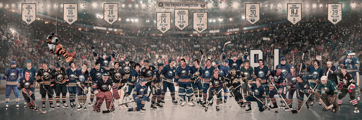 "Legends of the Past & Present" | Buffalo Hockey Edition | 3 FT LONG POSTER ( 36x12")