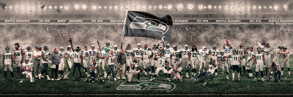 Seahawks | "Legends of the Past & Present" | FRAMED CANVAS