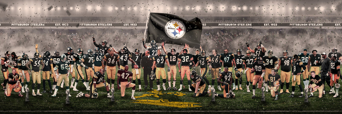 "Legends of the Past & Present" | Pittsburgh Football Edition | 3 FT LONG POSTER ( 36x12")