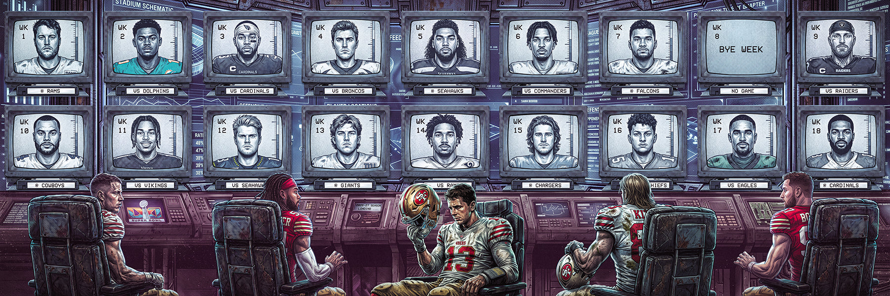 "The Hit List" | 26-27 Season Schedule | SF Edition | 3 FT LONG ( 36x12") Fine Art Matte Print