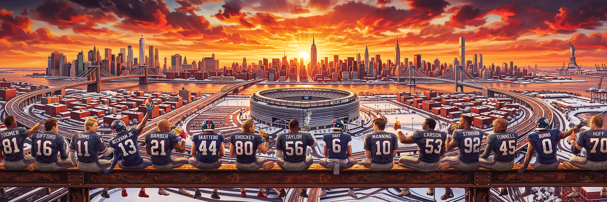 "The Lunch Break" | New York Football NYG Edition | 3 FT LONG POSTER ( 36x12")