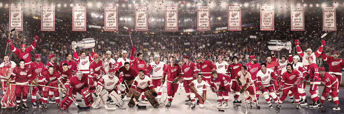 "Legends of the Past & Present" | Detroit Hockey Edition | 3 FT LONG POSTER (36x12")