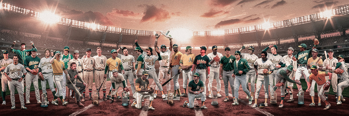 "Legends of the Past & Present" | Oakland Baseball Edition | 3 FT LONG POSTER ( 36x12")