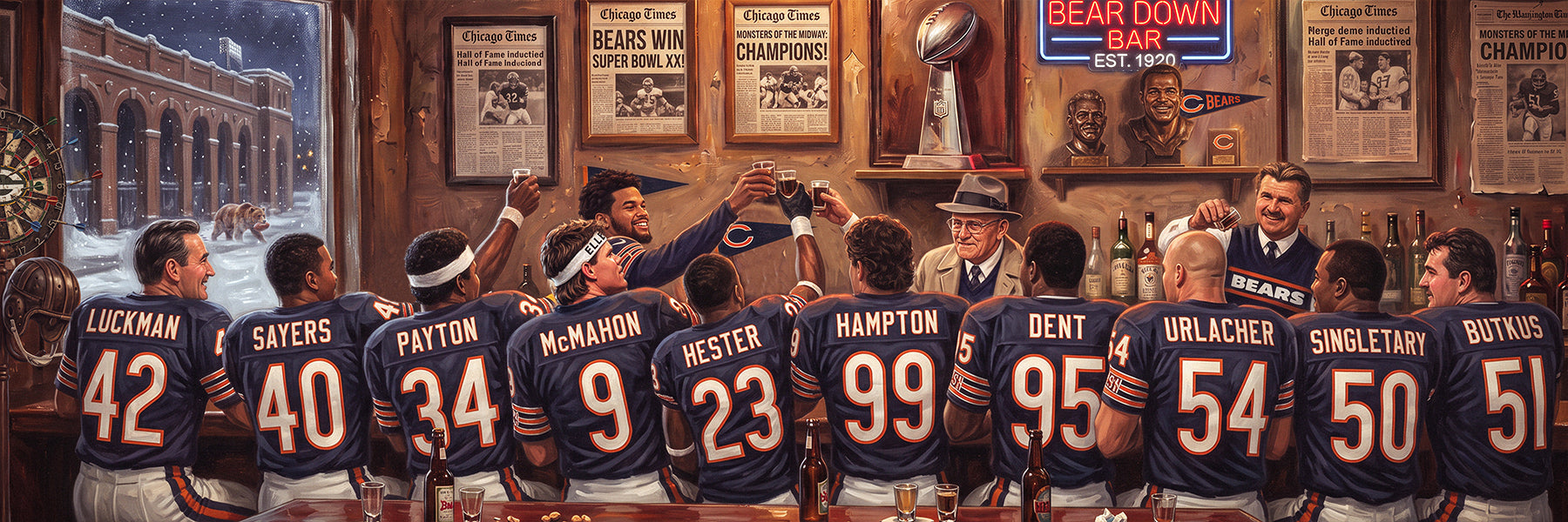 "The Last Dance" | Chicago Football Edition | 3 FT LONG ( 36x12")