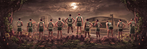"Bleeding Green" | Boston Basketball Edition | 3 FT LONG ( 36x12")