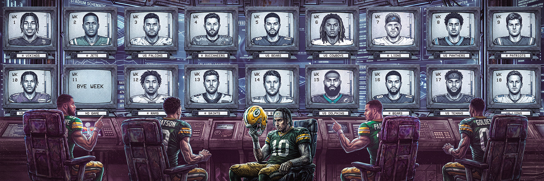 "The Hit List" | 26-27 Season Schedule | GB Edition | 3 FT LONG ( 36x12") Fine Art Matte Print