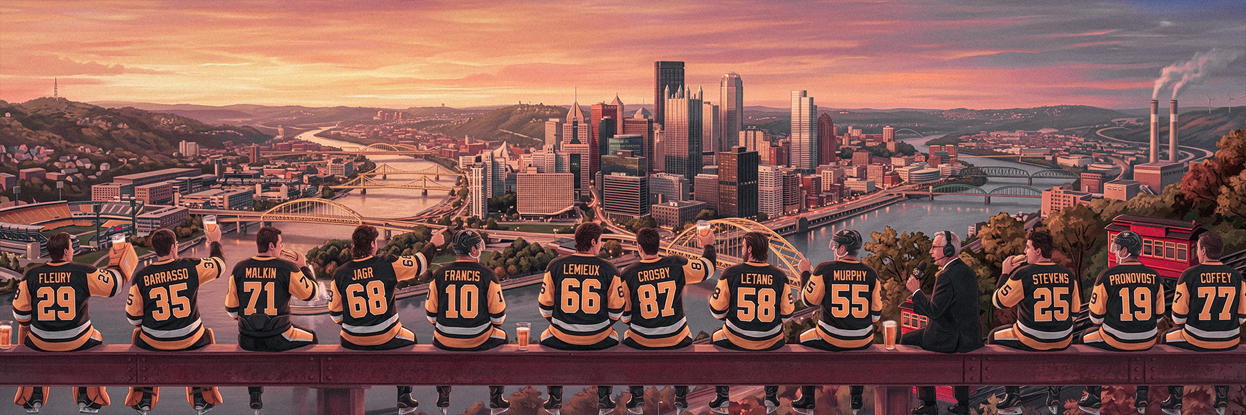 "The Lunch Break" | Pittsburgh Hockey Edition | 3 FT LONG ( 36x12")