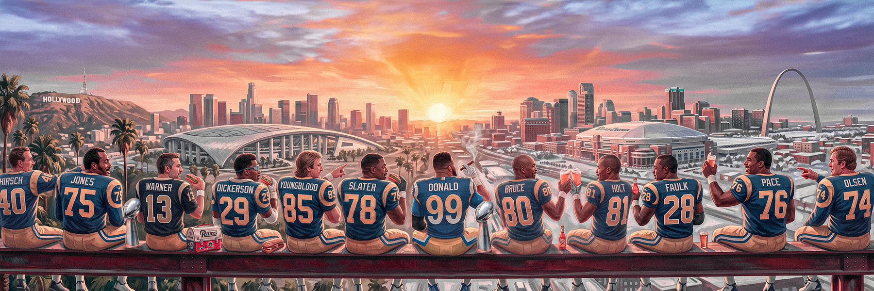 "The Lunch Break" | Los Angeles Football LAR Edition | 3 FT LONG ( 36x12")