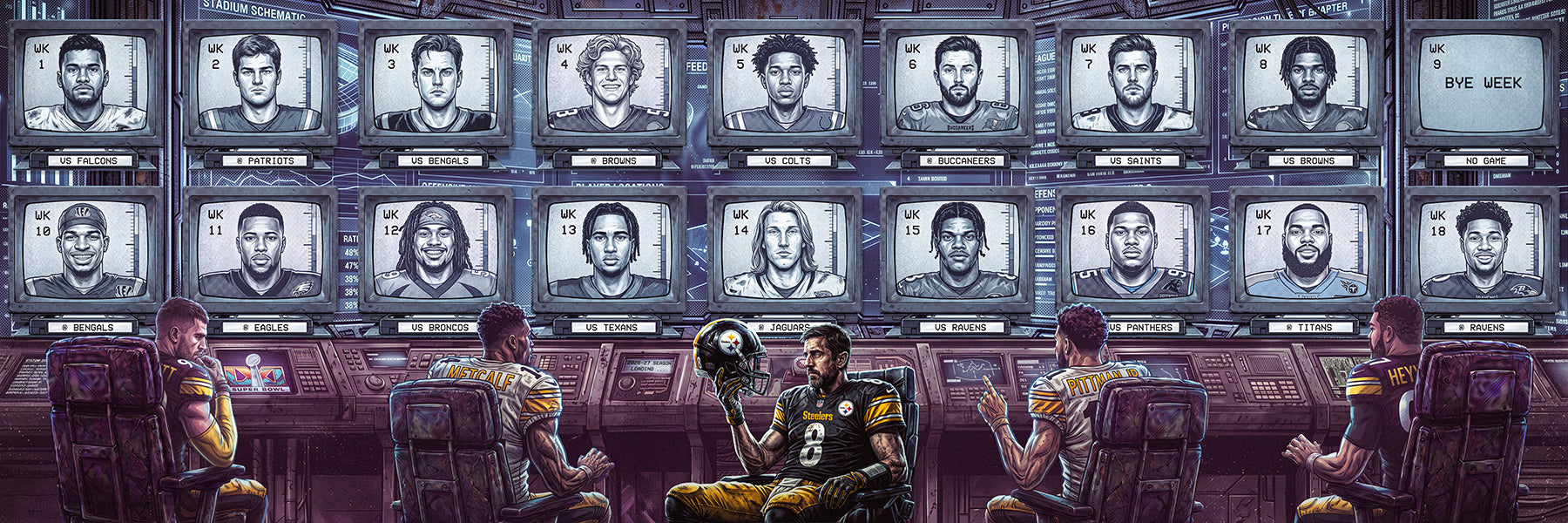 "The Hit List" | 26-27 Season Schedule | PIT Edition | 3 FT LONG ( 36x12") Fine Art Matte Print