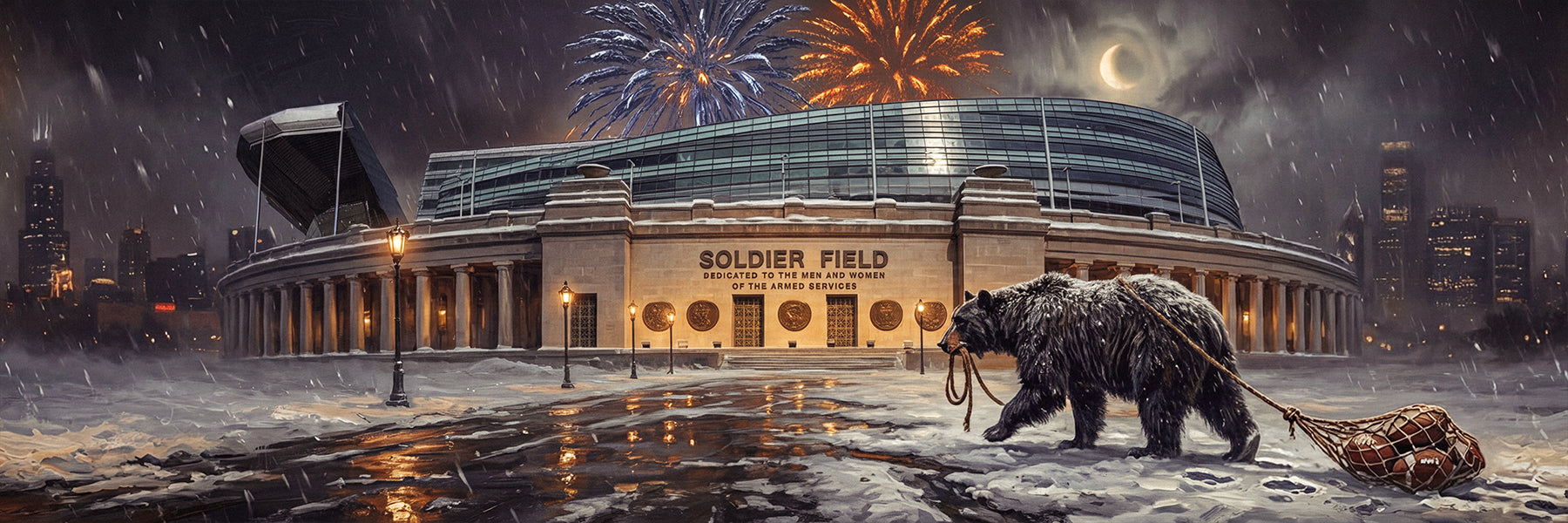 "Welcome to Chicago Football" 3 FT LONG ( 36x12")