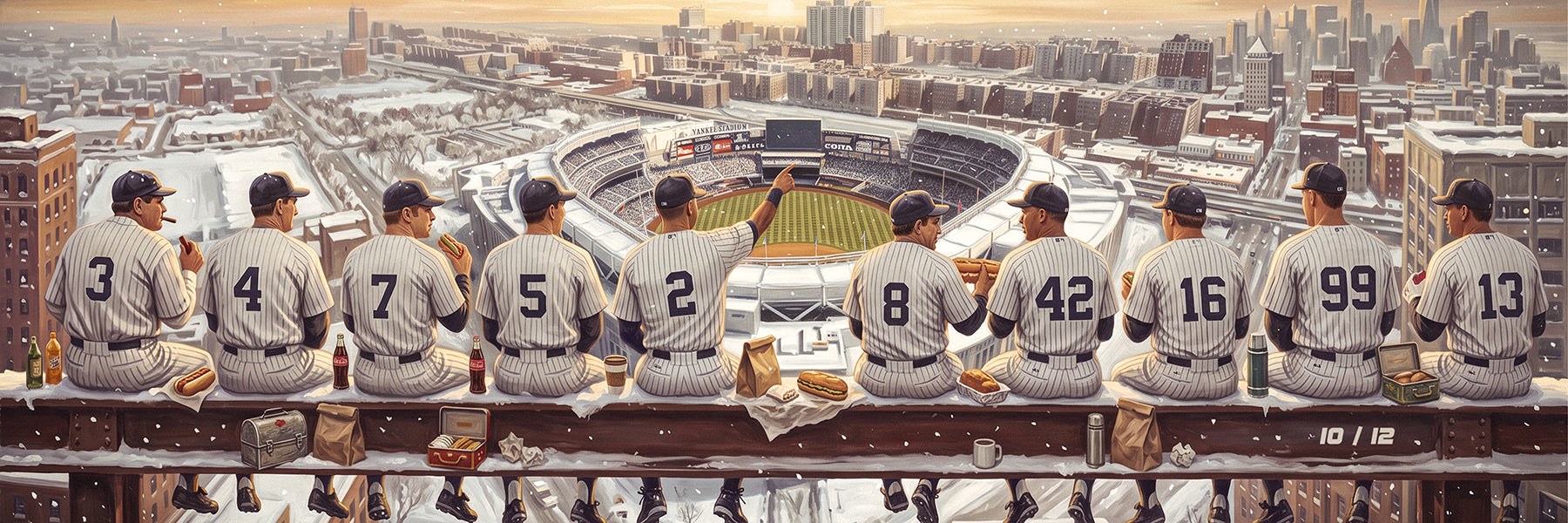 "THE LUNCH BREAK NYY EDITION" | LIMITED EDITION /12 | FINE ART MATTE PRINT | 3 FT LONG * 36"x12"