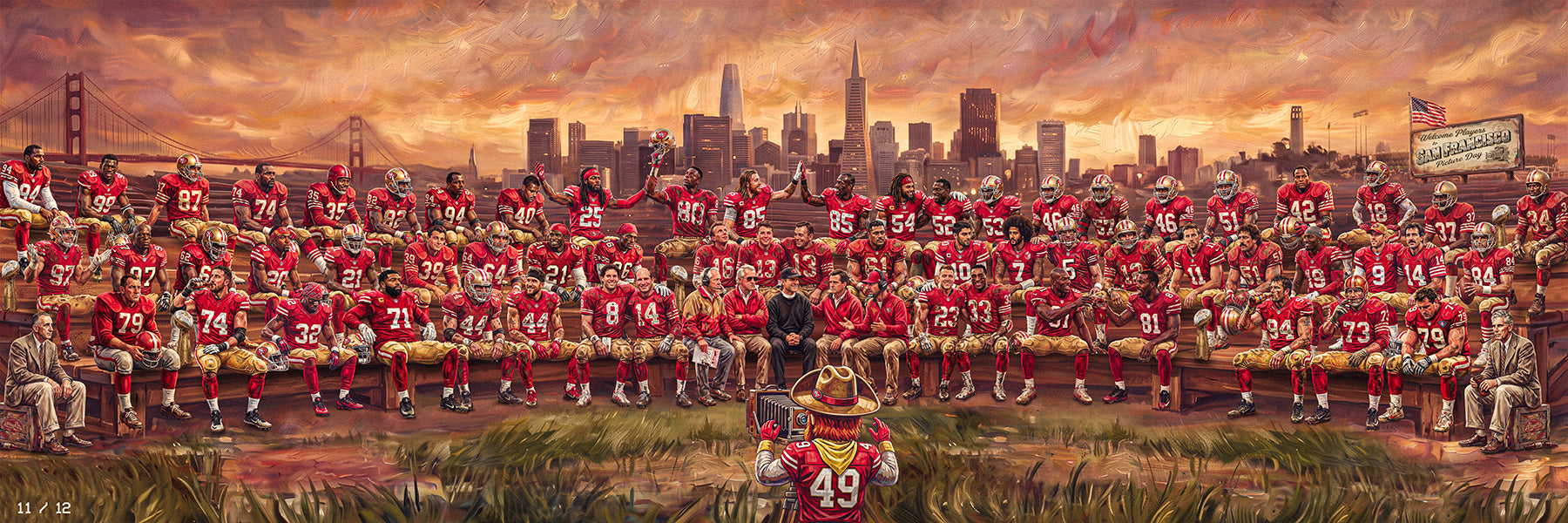 "The Picture Day" | LIMITED EDITION / 12 | San Francisco Football | 3 FT LONG ( 36x12") Fine Art Matte Print