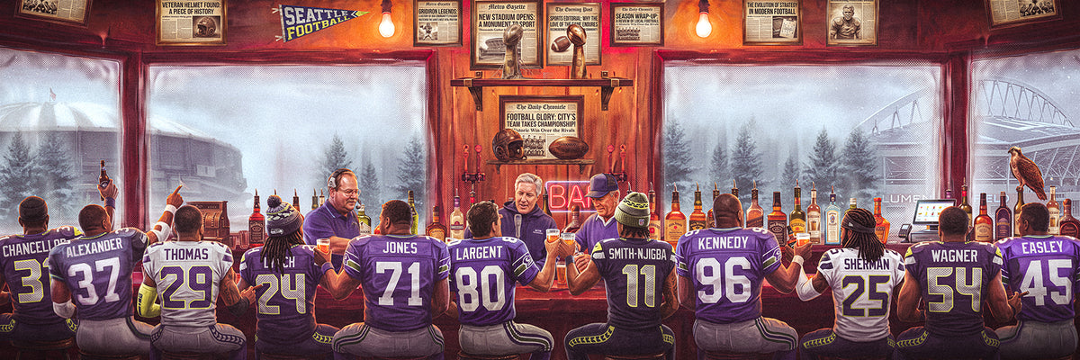 "The Hawks Nest" | Seattle Football Edition | 3 FT LONG POSTER ( 36x12")