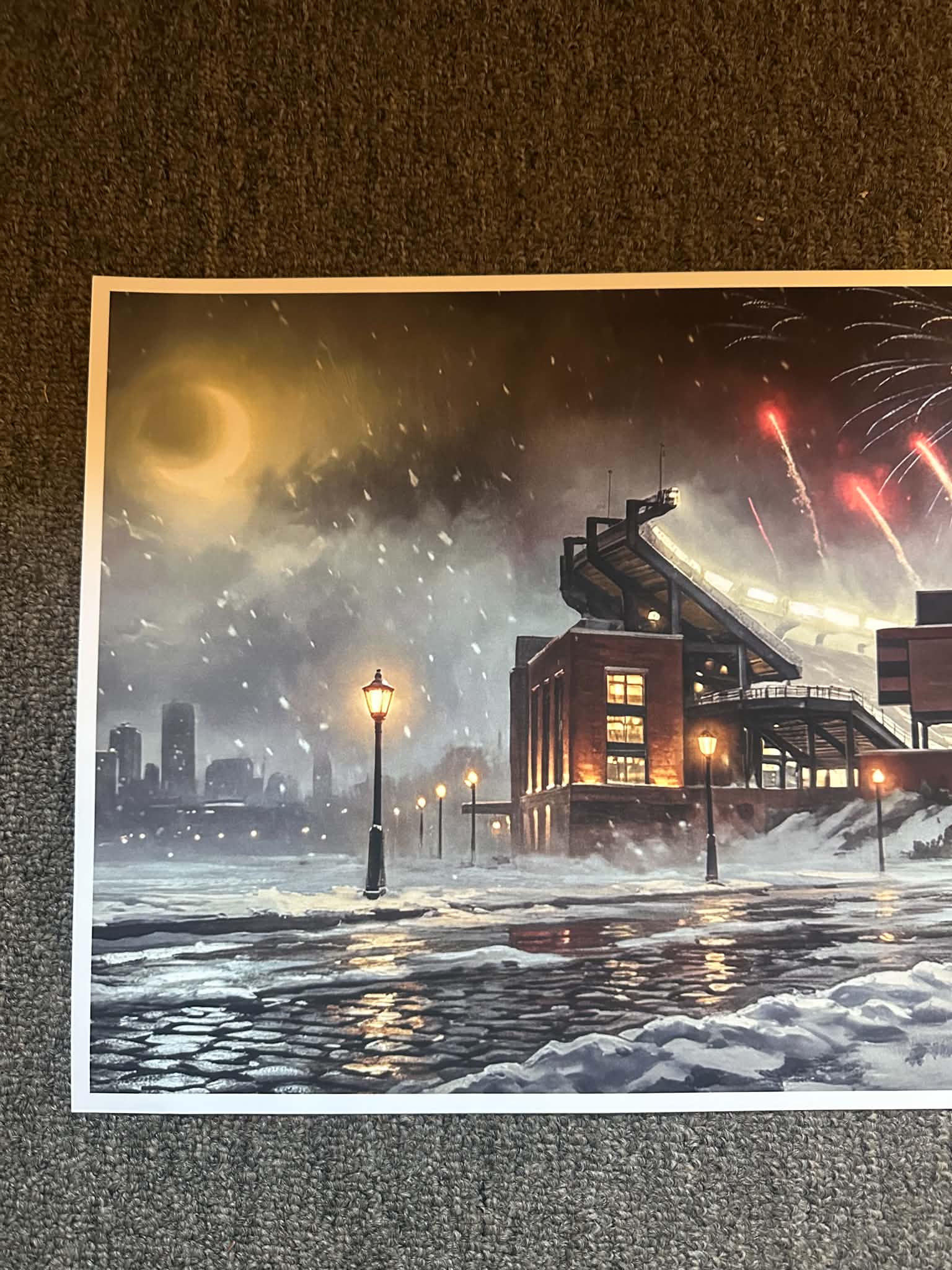 "Welcome to Boston Football" 3 FT LONG ( 36x12")